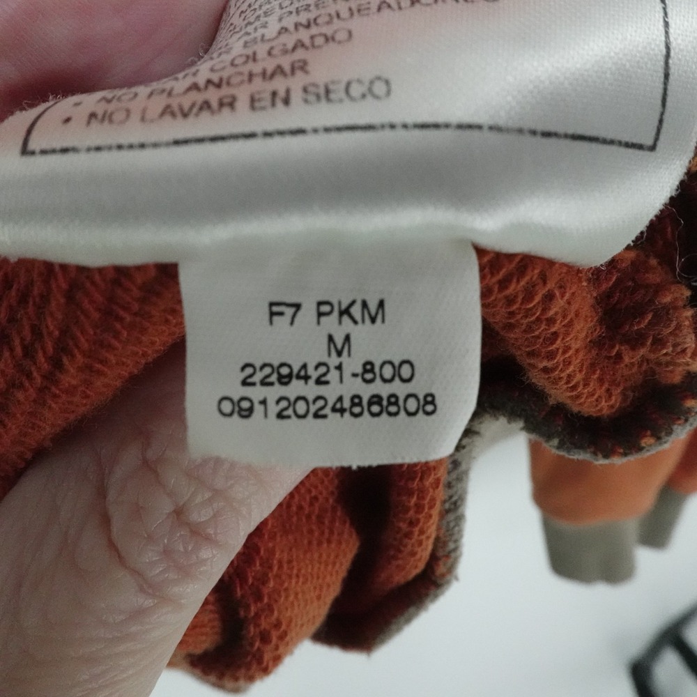 Nike Hoodie Mens M Burnt‎ Orange Full Zip Fleece Athletic Casual Ribbed Trim - Picture 9 of 10